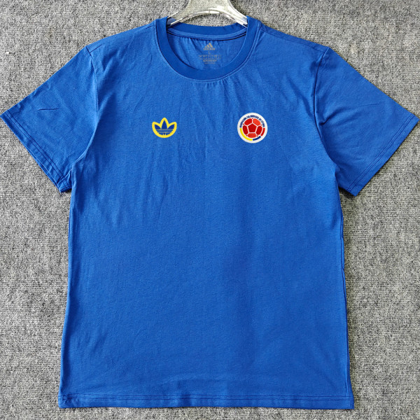 2026/27 Colombia Retro Style Pure Cotton T-Shirt 队微 红色