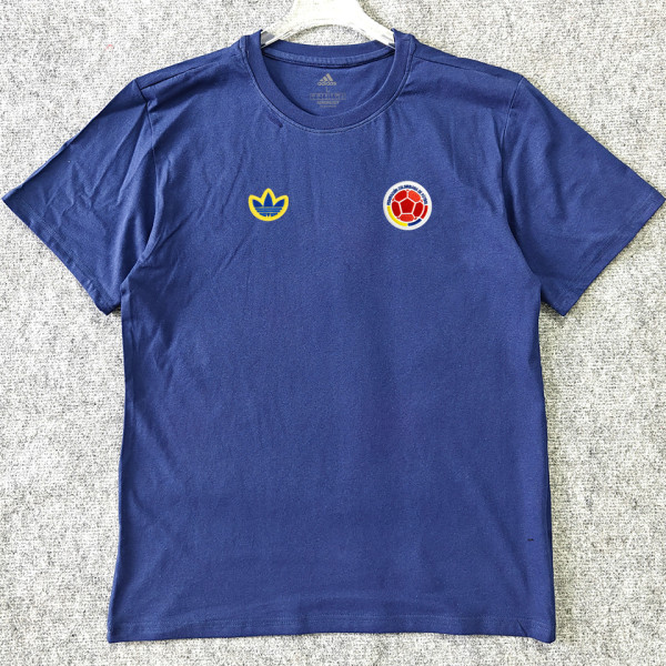 2026/27 Colombia Retro Style Pure Cotton T-Shirt 队微 红色