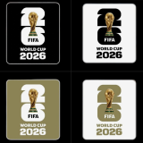 橡胶 FIFA WORLD CUP 2026 Rubber Patch Right Patch 右臂章 白底黑字 (You can buy it alone OR tell us which jersey to print it on. )
