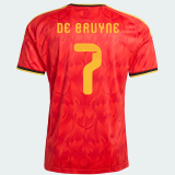 2026/27 Belgium 1:1 Quality Home Red Fans Soccer Jersey (Have Right Patch 有右臂章 白底黑字）