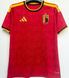 2026/27 Belgium 1:1 Quality Home Red Fans Soccer Jersey (Have Right Patch 有右臂章 白底黑字）