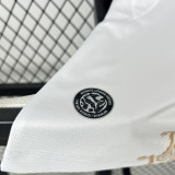 2026/27 Morocco Away White Fans Soccer Jersey (Have Right Patch 有右臂章 黑底白字）