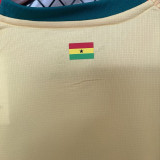 2026/27 Ghana Away Yellow Fans Soccer Jersey (Have Right Patch 有右臂章 黑底白字）
