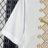 2026/27 Morocco Away White Fans Soccer Jersey (Have Right Patch 有右臂章 黑底白字）