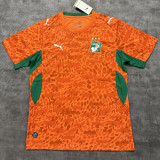 2026/27 Ivory Coast Home Orange Fans Soccer Jersey (Have Right Patch 有右臂章 白底黑字）