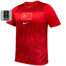 2026/27 Turkey Away Red Fans Soccer Jersey  (Have Right Patch 有右臂章 白底黑字）