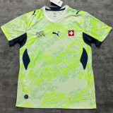 2026/27 Switzerland Away Yellow Fans Soccer Jersey (Have Right Patch 有右臂章 黑底白字）
