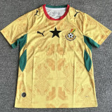 2026/27 Ghana Away Yellow Fans Soccer Jersey (Have Right Patch 有右臂章 黑底白字）