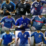 ZIDANE #10 France Home Blue Retro Soccer Jersey  2002 ★★