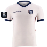 2026/27 Ecuador Away White Fans Soccer Jersey (Have Right Patch 有右臂章 黑底白字）