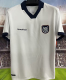 2026/27 Ecuador Away White Fans Soccer Jersey (Have Right Patch 有右臂章 黑底白字）