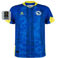 2026/27 Bosnia-Herzegovina Home Blue Fans Soccer Jersey 波黑 (Have Right Patch 有右臂章 白底黑字）