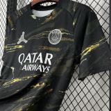 KVARATSKHELIA #7  PSG x Labubu Dark Night Edition Black Fans Soccer Jersey 2025/26 拉布布字体 ★★