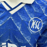 1989/1990 Karlsruher SC Away Blue Retro Long Sleeve Jersey 卡尔斯鲁厄