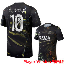 O. Dembélé #10 PSG x Labubu Dark Night Edition Black Player Version Jersey 2025/26 拉布布字体 ★★
