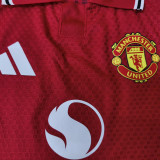 2026/27 M Utd Home Red Player Version Kids Soccer Jersey 球员版童装