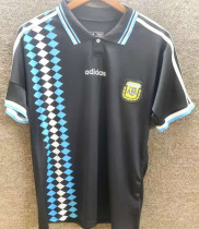 1994 Argentina Black Retro Soccer Jersey