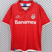 2003/2004 Deportivo Toluca Home Red Retro Soccer Jersey 托卢卡