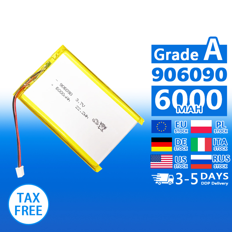 US$ 12.30 - Pouch Lithium Ion Batteries 906090 955565 974058 3.7v ...