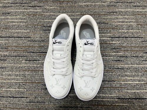 Men Women Louis Vuitton x Air Jordan Top Sneakers