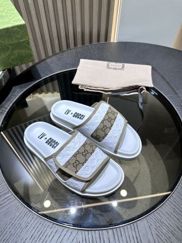 Men G*ucci×L*V Top Sandals