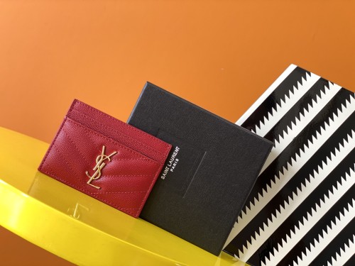 Y*SL Wallets Top Quality 10*7.5*0.5CM