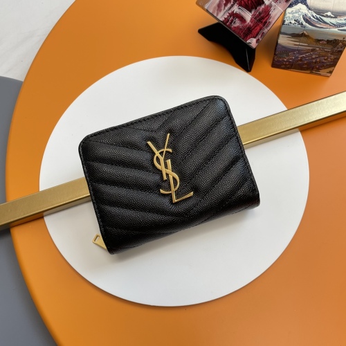 Y*SL Wallets Top Quality 12*10*3CM