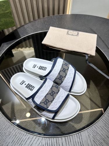 Men G*ucci×L*V Top Sandals