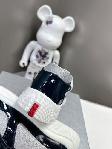 Mens Womens P*rada Top Quality Sneakers Navy Blue