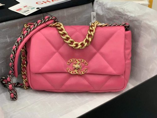 Chanel Womens Bags Shoulder Messenger Bags Chanel 19 Flap Bag Luxury Brand with Original Box