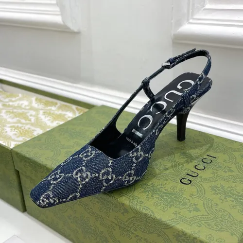 Gucci Womens Shoes Slingback Pumps 7.5cm Heel Luxury Brand Wedding Fashion Shoes for Women with Original Box