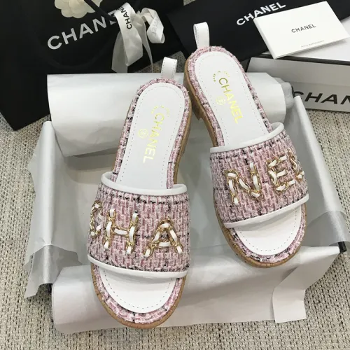 Chanel Womens Shoes Mules Tweed