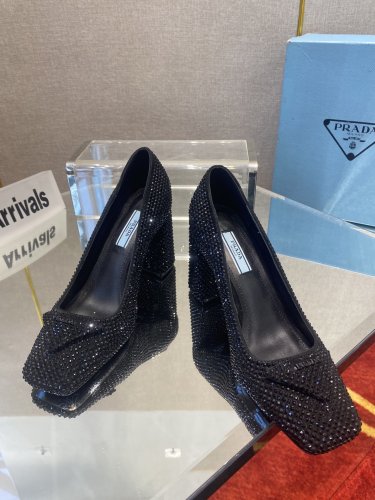 Prada Womens Shoes Slingback Pumps Luxury Brand Casual Shoes for Women with Original Box