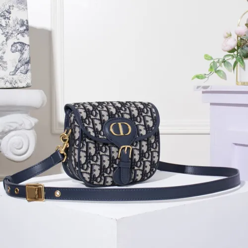Dior Womens Bag Luxury Brand Design Fashion Type Small Dior Bobby Bag Blue Dior Oblique Jacquard