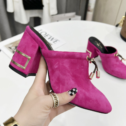 Louis Vuitton Womens Shoes Pumps Sandals Slippers Leather Design Luxury Brand Fashion Sandals with Original Box 6.5cm Heel