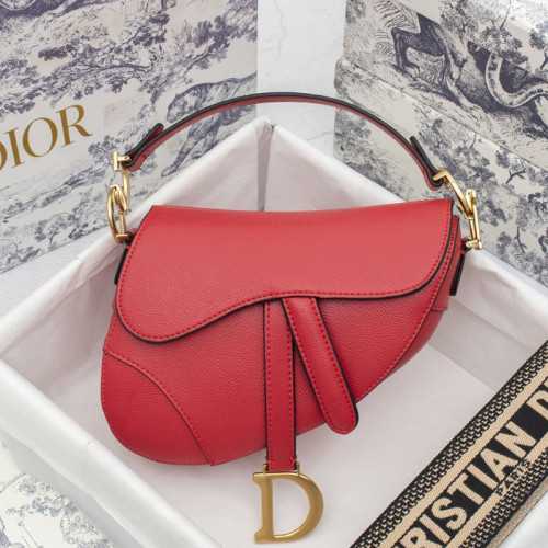 Dior Womens Bag Saddle Bag Luxury Brand Fashion Saddle Bag Scarlet Red Calfskin M0446CWGH_M41R