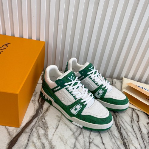 Louis Vuitton Womens Shoes Fashion Sneakers Design Luxury Brand LV TRAINER SNEAKER with Original Box 1A9JI9