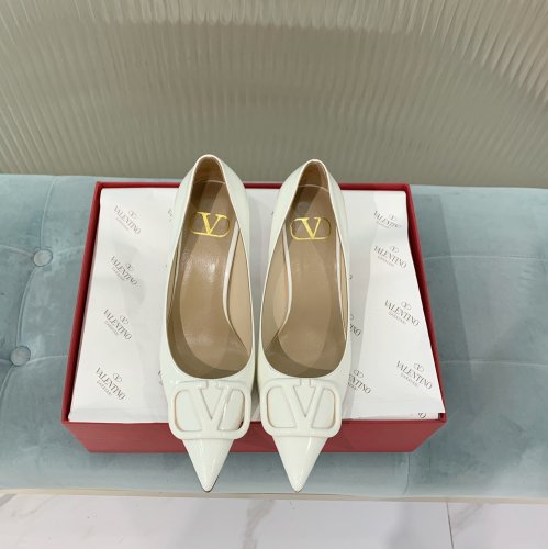 Valentino Women Shoes Mule Flip Flop Sandals VLOGO SIGNATURE CALFSKIN PUMP 80MM Luxury Brand with Original Box