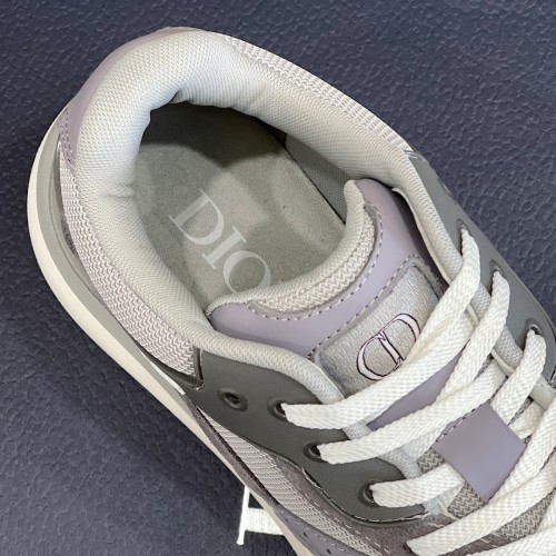 Dior Mens Shoes Sneakers Luxury Brand Breathable Design B29 SNEAKER Gray Technical Mesh, Suede and Smooth Calfskin with Original Box 3SN270ZKO_H868