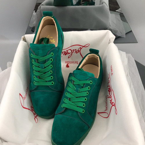 Christian Louboutin Mens Shoes Luxury Brand Red Bottom Design Louis Junior Spikes Flat with Original Box CL sneakers