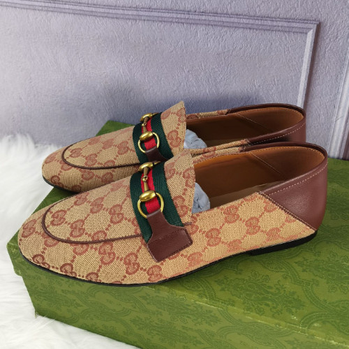Gucci Womens Shoes Casual Loafers Design Luxury Brand Leather Princetown with Original Box Women's maxi GG Gucci Jordaan loafer