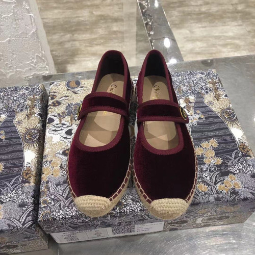 Dior Womens Shoes DIOR CARO ESPADRILLE BALLERINA FLAT