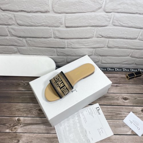 Dior Women Shoes Mule DWAY SLIDE Luxury Brand Womens Sandals Slippers with Original Box