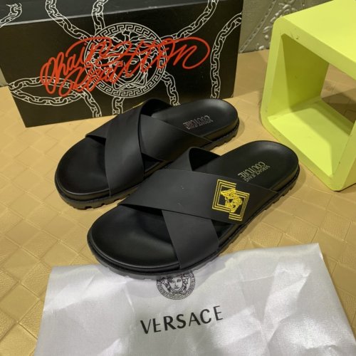 Versace Men Shoes Fashion Mule Luxury Designer Greca Sandals