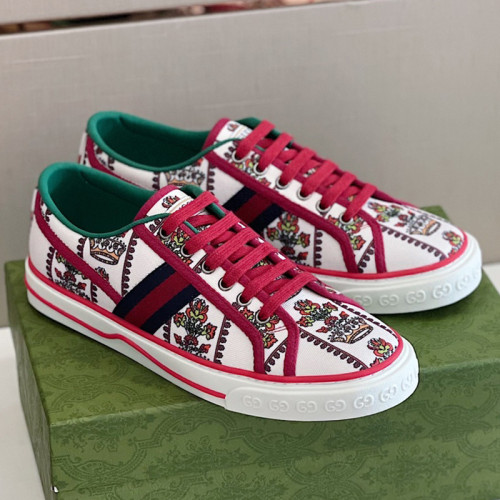 Gucci Womens Shoes Sneakers Luxury Brand Women's Gucci Tennis 1977 sneaker 694741 17L10 9060 with Original Box