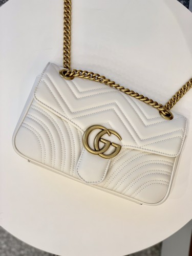 Gucci Womens Bags Shoulder Messenger Bag Luxury Brand Gucci GG Marmont matelassé small bag with Original Box 443497 DTDIT 9022