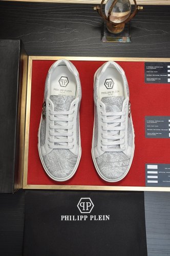 Philipp Plein Men Shoes Sneakers Low Top Sneaker Fashion Design Luxury Brand with Original Box