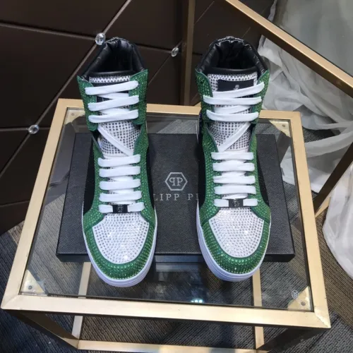 Philipp Plein Men Shoes High Top Sneaker Fashion Design Luxury Brand