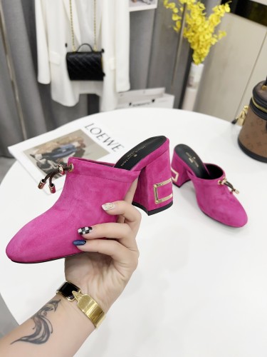 Louis Vuitton Womens Shoes Pumps Sandals Slippers Leather Design Luxury Brand Fashion Sandals with Original Box 6.5cm Heel