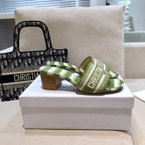 Dior Womens Shoes DWAY HEELED SLIDE